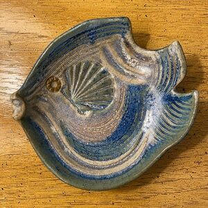 Studio Pottery Fish Trinket Dish Signed